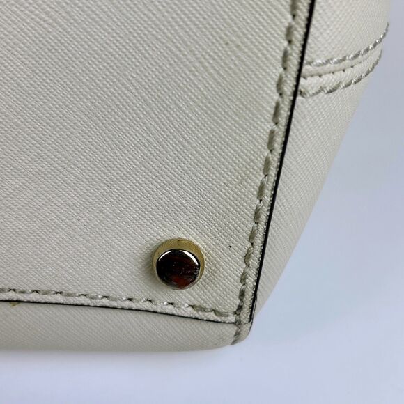 Kate Spade Charlotte Street Reena Tote Shoulder Bag Cream Crosshatch Leather - Picture 16 of 16